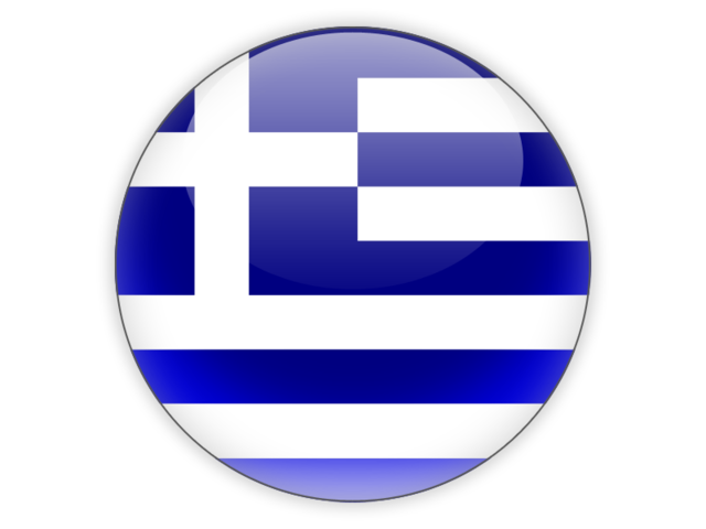 Round icon. Illustration of flag of Greece