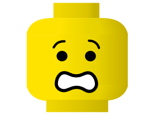 Lego Smiley Scared clip art Free Vector