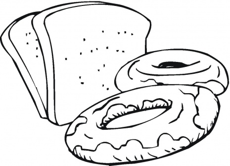 Slices Of Bread And Sweets Coloring Page Picture Super Coloring ...