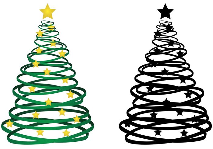 Ribbon Christmas Tree Vector | Free Vector Art at Vecteezy!