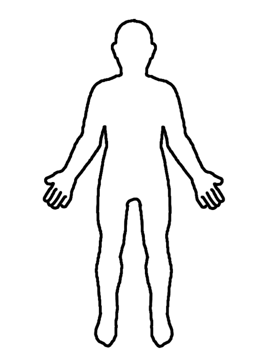 Person outline kids clipart