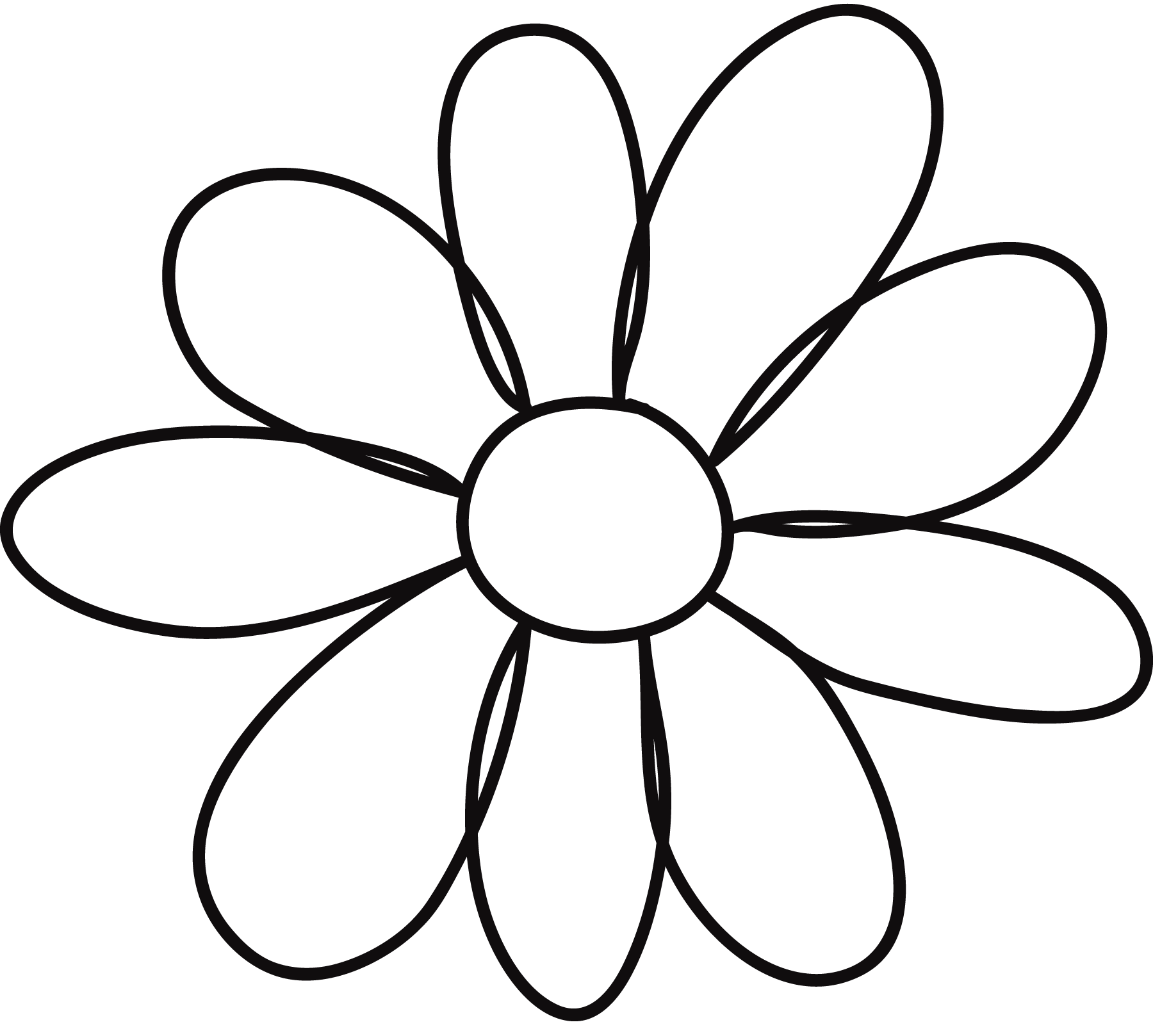 Flower Outline With 8 Or More Petals - ClipArt Best