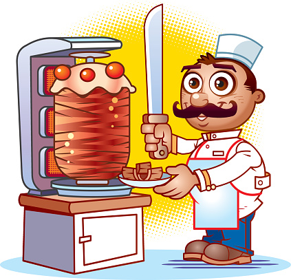 Doner Kebab Clip Art, Vector Images & Illustrations