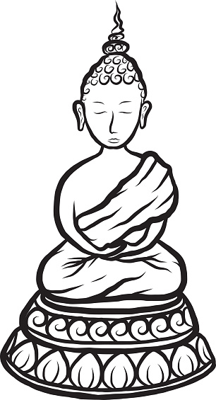 Small Buddha Statue Clip Art, Vector Images & Illustrations
