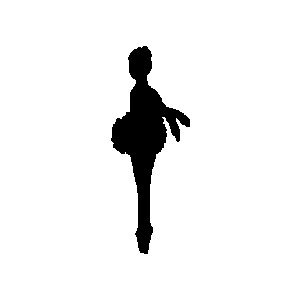 Silhouette clip art of black and white silhouettes of a ballerina ...
