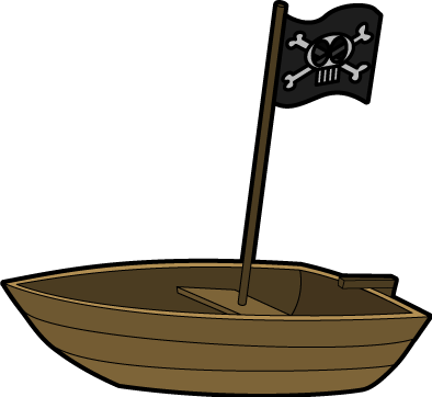 Pirate ships clipart