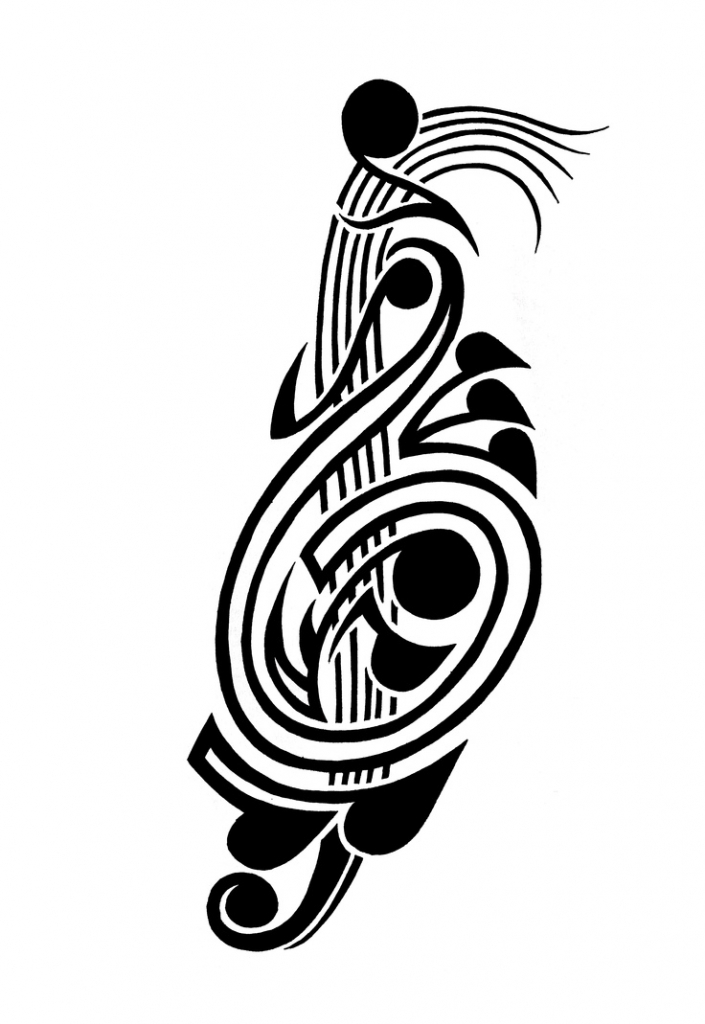 Musical Tribal Tattoo Designs music note tribal tattoo designs ...