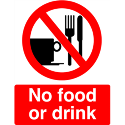 No Outside Food or Drinks Sign - ROBLOX