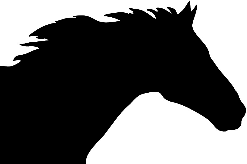 Fancy horse head clipart