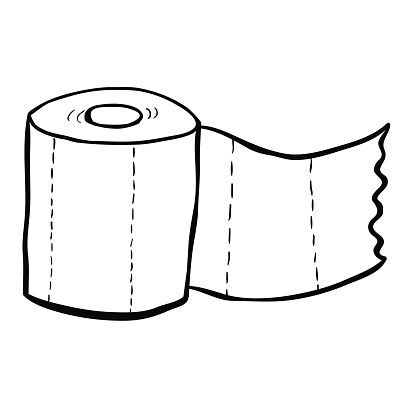 Cartoon Of A Toilet Paper Clip Art, Vector Images & Illustrations ...