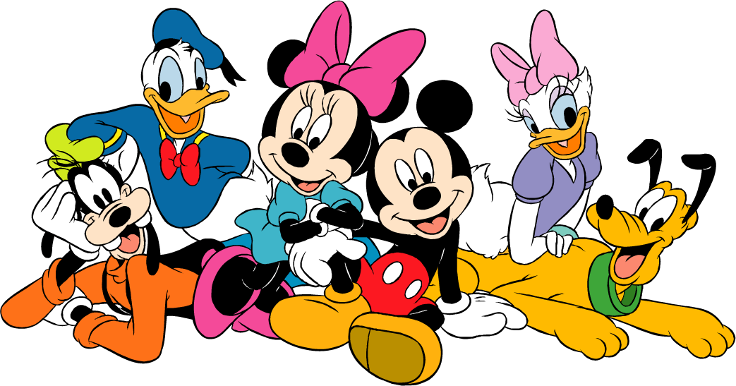 Disney characters in school clipart