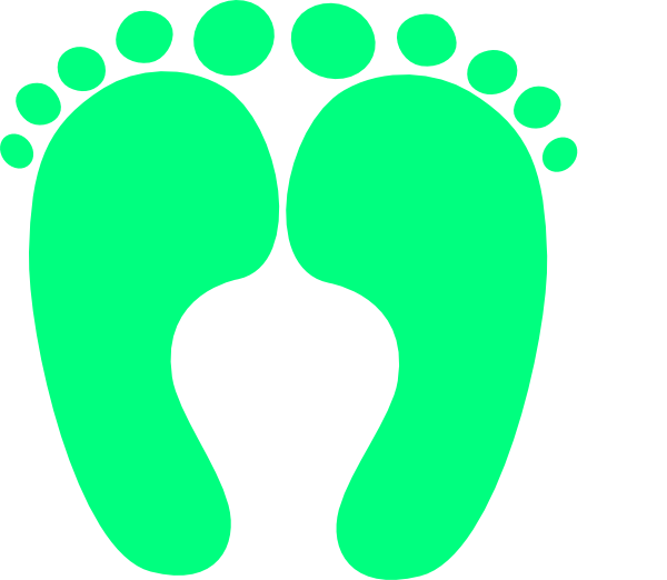 Green Happy Feet Clip Art - vector clip art online ...
