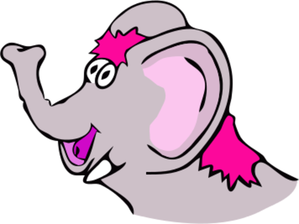 drawn elephant - vector Clip Art