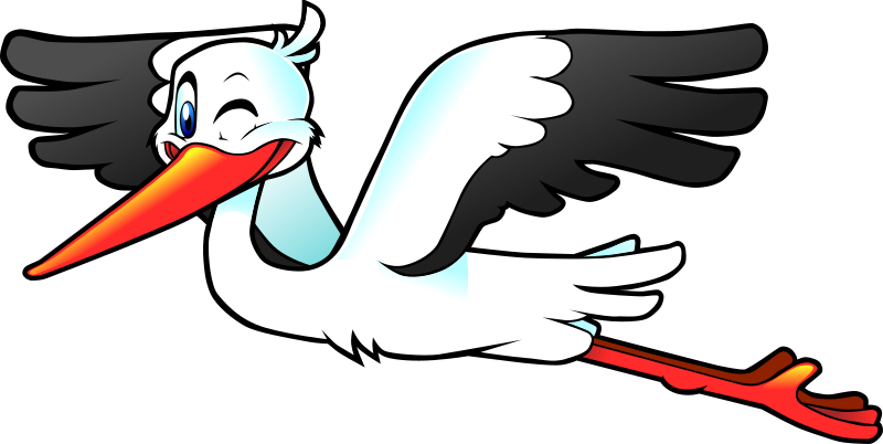 Clipart - stork