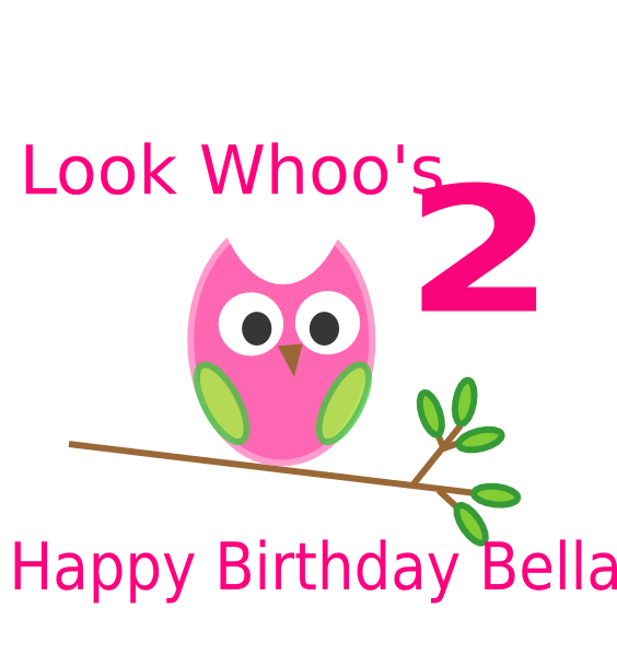 Owl 2nd Birthday Clip Art - vector clip art online ...