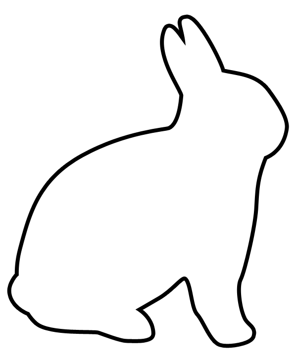 Images of Easter Bunny Outline - Jefney