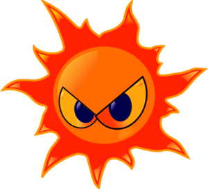 Sun clipart red eyes