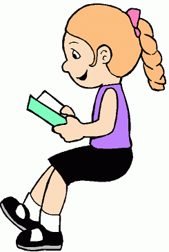 Woman Reading Book Clipart