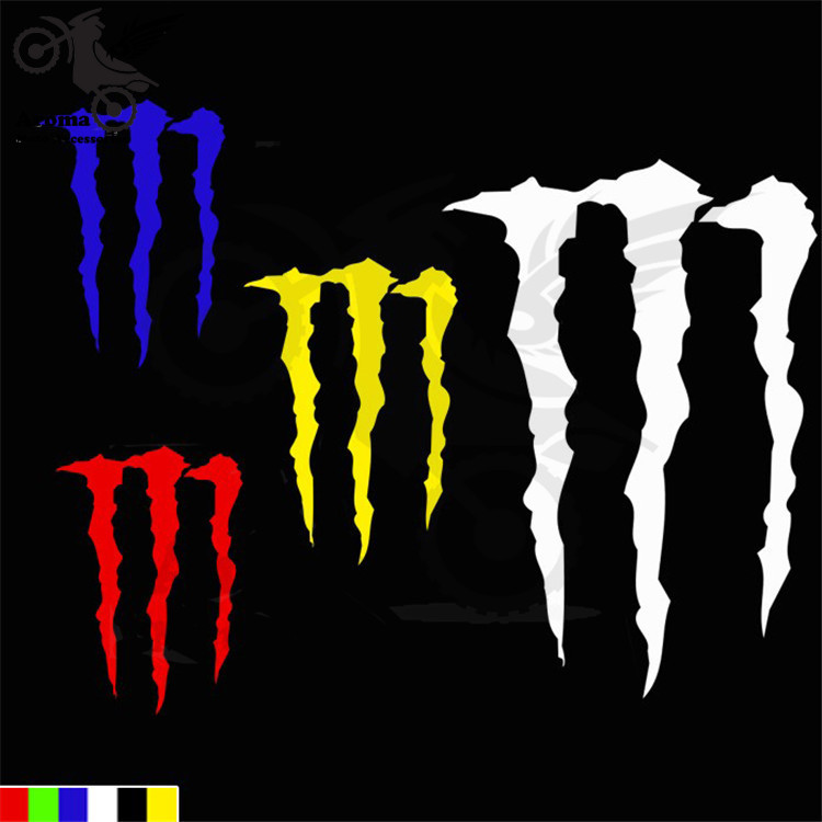 free shipping 7cm*8cm Motorcycle Sticker for monster brand car ...