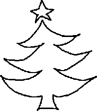 Tree outline clipart free black and white