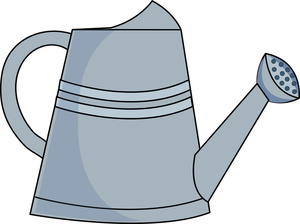 Watering Can Clipart Image - Metal Watering Can