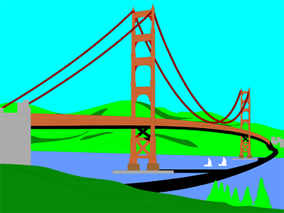 Free Stock Photos | Illustration Of The Golden Gate Bridge In San ...