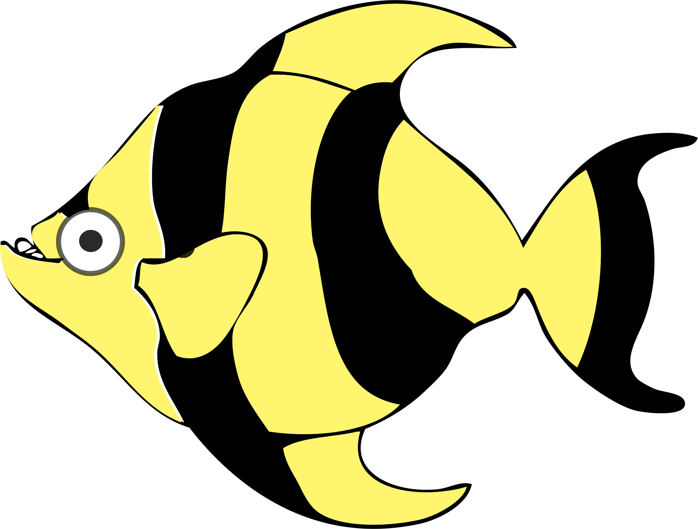 Clipart - cartoon tropical fish