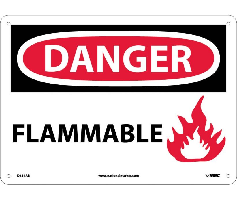 Danger Flammable Sign :: Chemical & HazMat Signs :: Signs ...