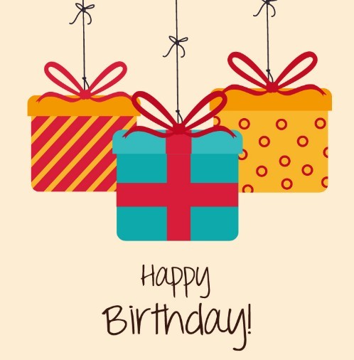 Free Happy Birthday Gift Boxes Vector - TitanUI