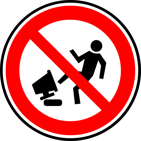 Do Not Damage Your Computer Clip Art - vector clip ...