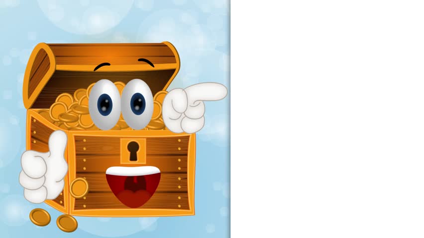 Funny Treasure Chest Cartoon Illustration Comic Hands Stock ...