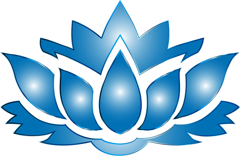 Clipart - Ultramarine Lotus Flower Silhouette No Background