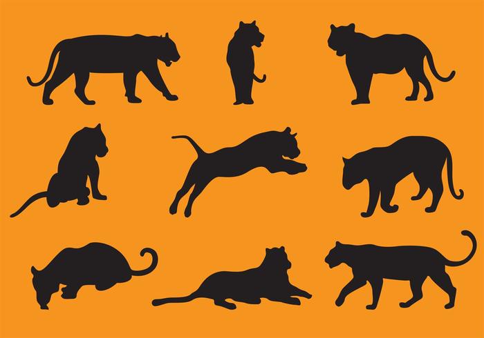 Tiger Silhouette Vectors - Download Free Vector Art, Stock ...