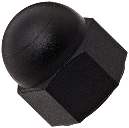 Nylon 6/6 Acorn Nut, Plain Finish, Black, Right Hand Threads ...