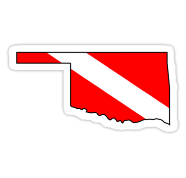 Dive flag Oklahoma outline" Stickers by artisticattitud | Redbubble