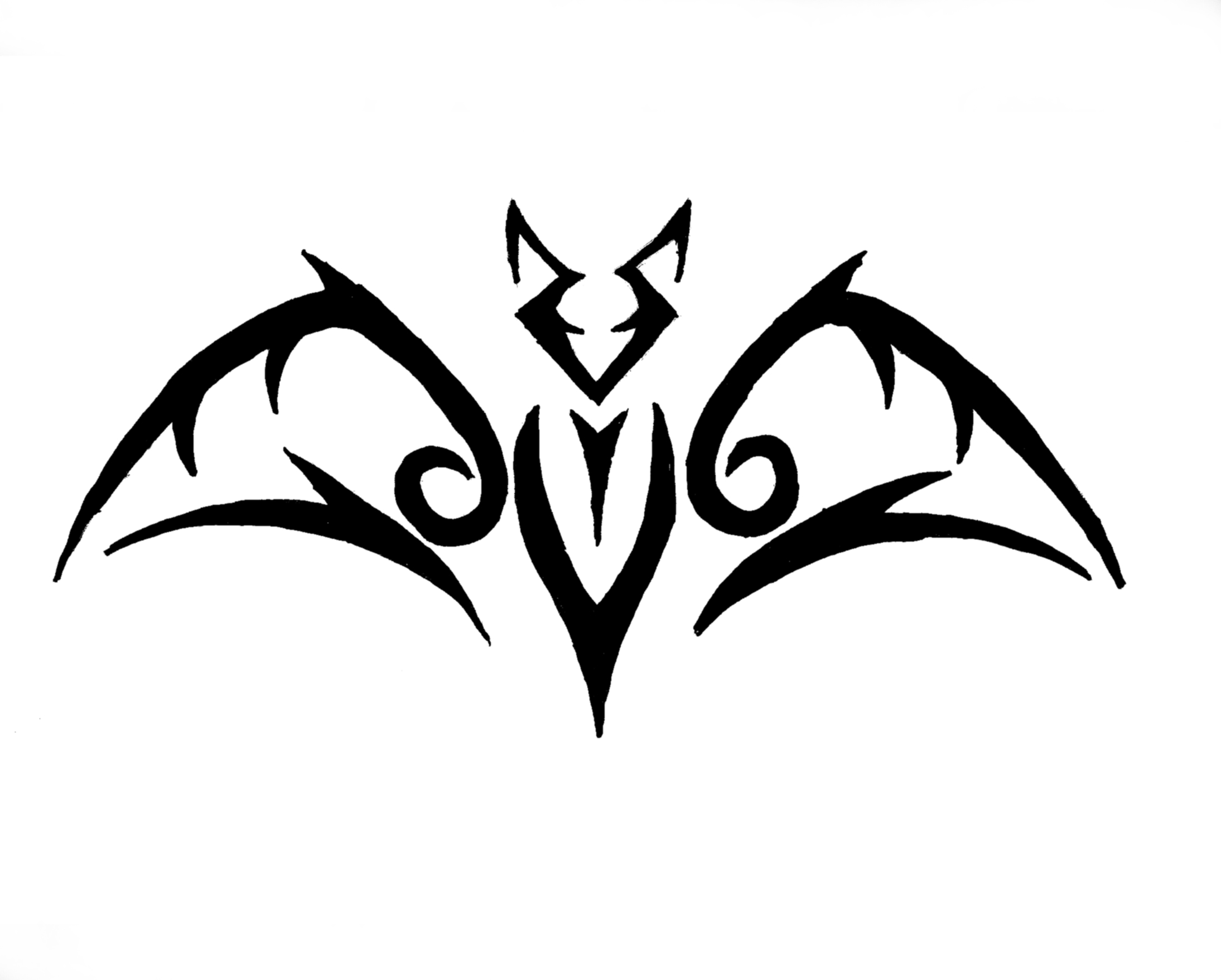 Simple Tribal Bat Tattoo Design: Real Photo, Pictures, Images and ...