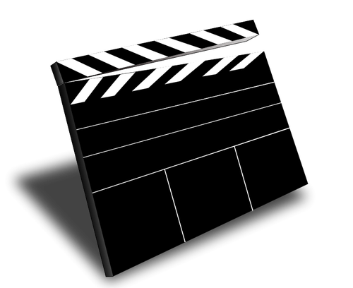 3D clapper board vector image | Public domain vectors