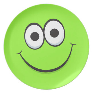 Smiley Face Cartoons Plates | Zazzle