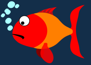 Red Fish Blue with Spots Clip Art – Clipart Free Download