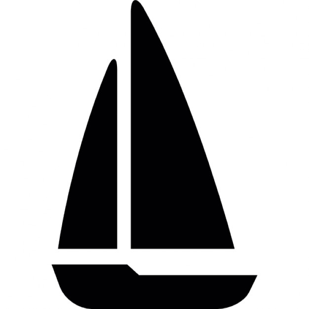 Sailing boat black shape Icons | Free Download