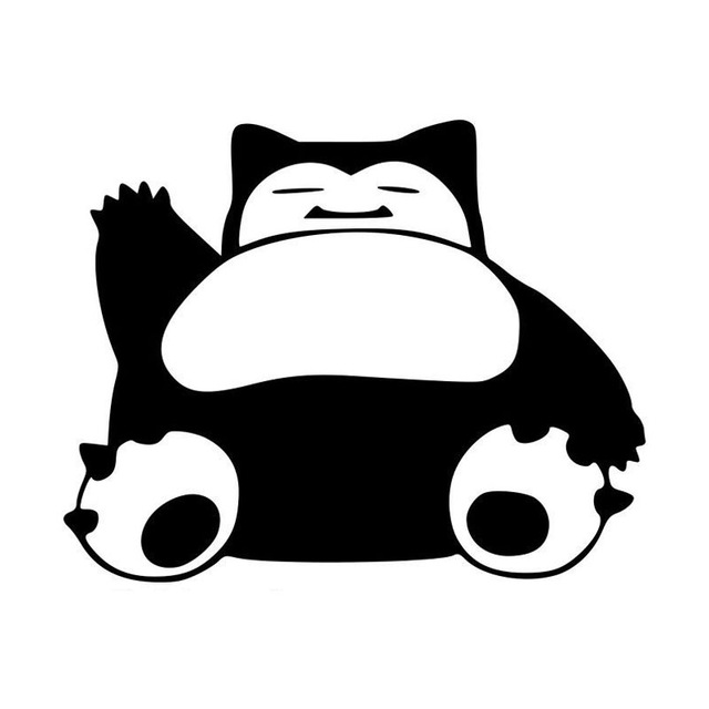 Aliexpress.com : Buy 15.2*11.9CM Pokemon Snorlax Vinyl Car Body ...