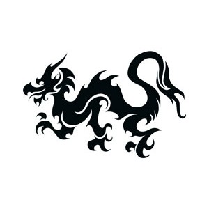 Tatouage dragon tribal - www.tattoo-sticker.com