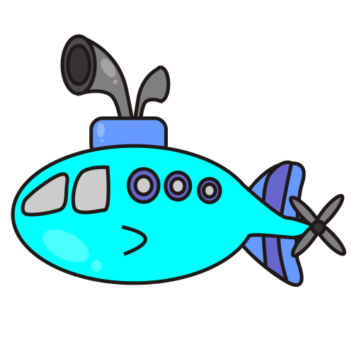 cute submarine clipart