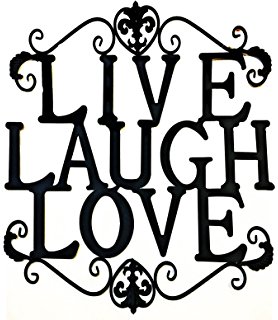 Amazon.com: Live Laugh Love Modern Abstract Metal Wall Art Home ...