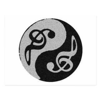 Music Yin Yang Postcards | Zazzle.com.au