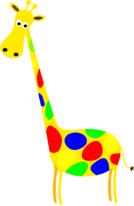 Free Giraffe Clip Art Sticking its Neck Out