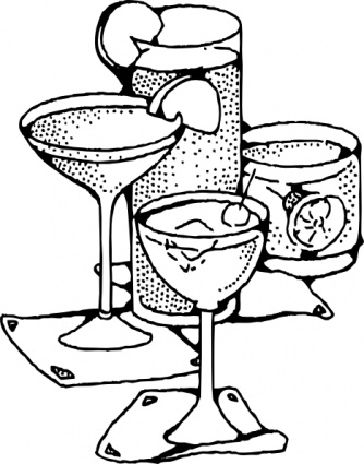 Bar Drinks clip art vector, free vector graphics