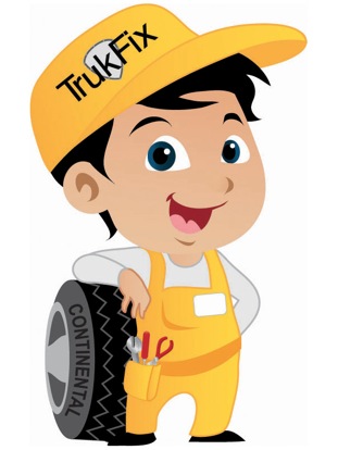 Tire Review - Continental's TrukFix Mascot Named