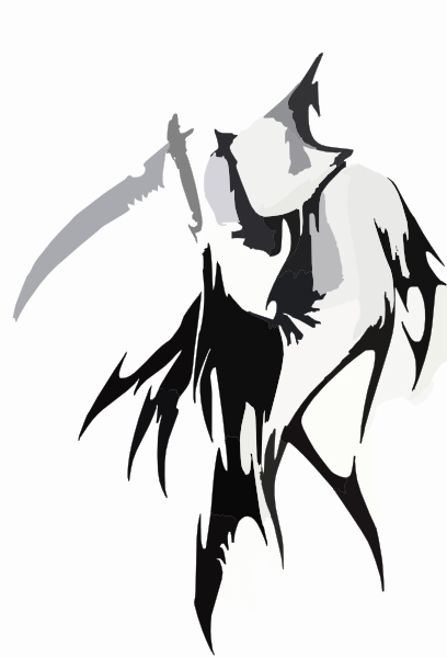 Tribal Grim Reaper Tattoo Wicked Cool clip art - vector clip art ...