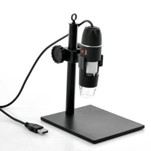 USB Digital Microscope - 500x Zoom, 8 LEDs, Height Adjustable ...